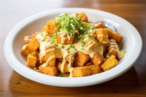 Tater Tot Poutine With Gravy And Cheese Curds Stock Photo Image Of