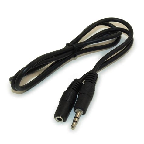 My Cable Mart 3ft 35mm Mini Stereo Trs Male To Female Audio Extension Cable