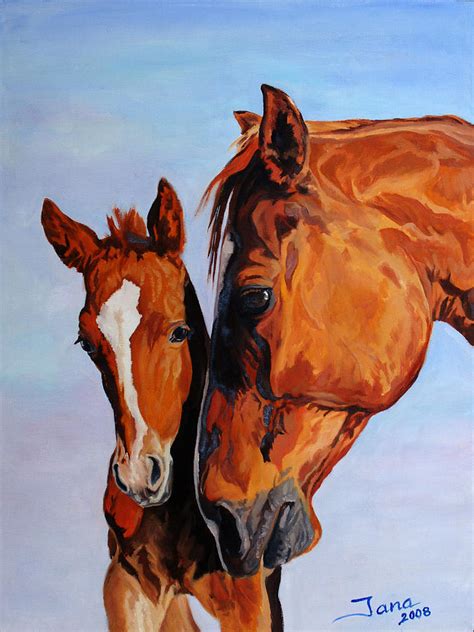 Mare And Foal Painting By Jana Goode Fine Art America