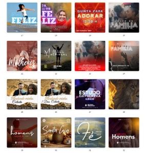 Pack Canva Gospel Cultos 99 Artes Editáveis Serviços Digitais DFG