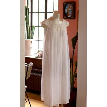 Vintage Bridal Lingerie Nightgown 1960s Sheer GalaxieVTG Denver CO ATTIC