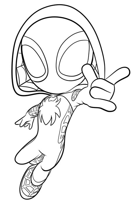 Ghost Spider Coloring Page Printable