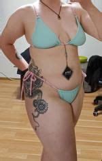 Jessica Stockstill X Zaful Ribbed Contrast Strap O Ring String Bikini