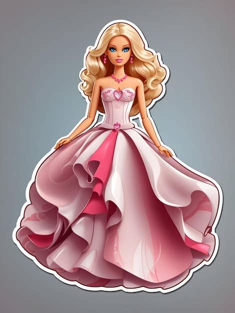 Premium Photo Barbie Doll Vector Sticker