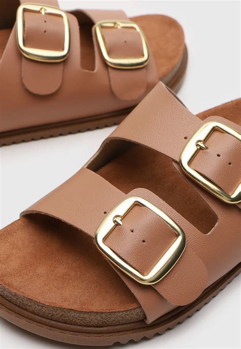 Sandália Papete Beira Rio Fivelas Nude Compre Agora Dafiti Brasil