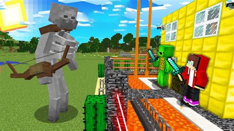 Mutant Skeleton Vs Security House Minecraft Gameplay Thanks To