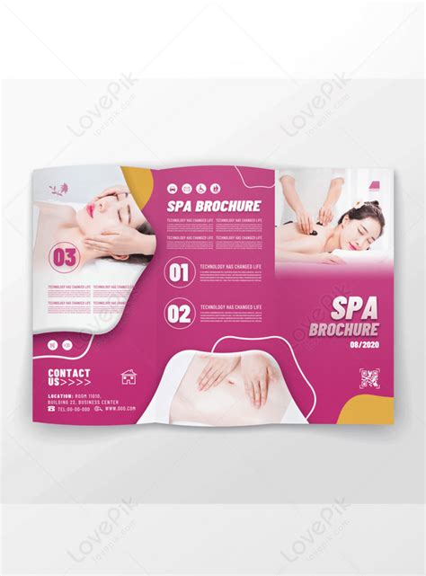 Modern Purple Health Spa Health Club Folding Design Template Imagepicture Free Download