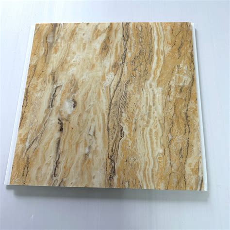 Waterproof Hot Stamping Foil PVC Wall Panel Marble PVC Ceiling Sheet For Kitchen Cabinet PVC