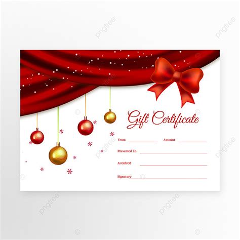 Certificado De Regalo Simple De Gama Alta De Navidad Descarga Gratuita