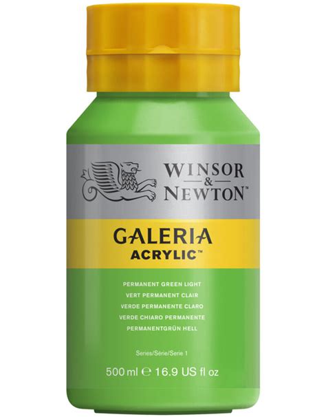 Galeria Acrylic Paints 500ml Permanent Green Light Reddi Arts