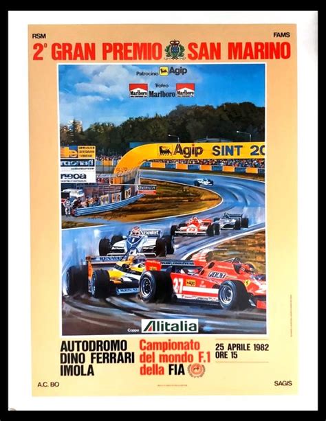 Antonio De Giusti Manifestino Poster Originale Gran Premio Di