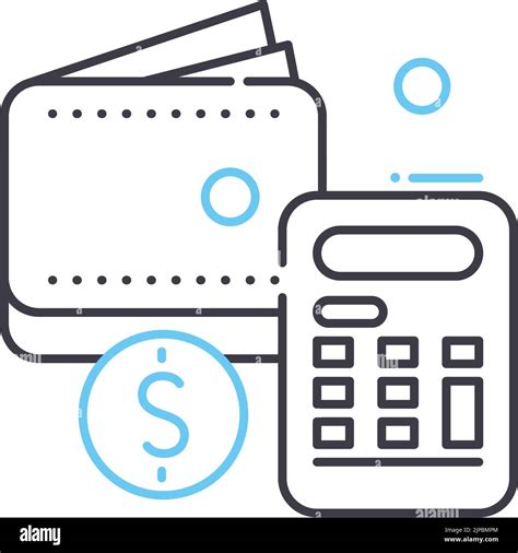 Icône De Ligne Du Calculateur De Salaire Symbole De Contour