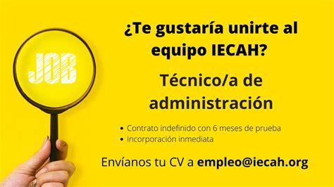 Iecah On Twitter Quieres Formar Parte De Nuestro Equipo Buscamos