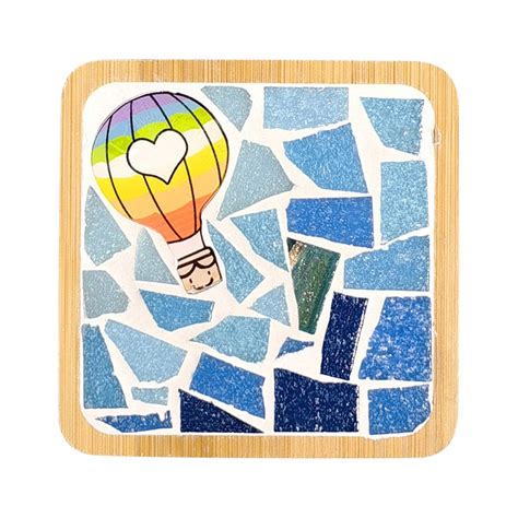 Wanyr Tdiy Glass Tiles For Crafts Mixed Color Kits With Wooden For