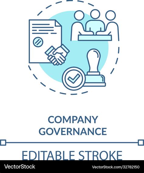 Company Governance Concept Icon Royalty Free Vector Image