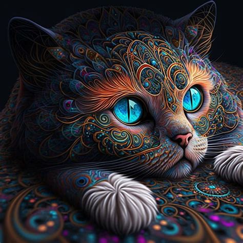 Pin By Linda Johnson Woowoo On Art Cat Art Cat Painting Cat With