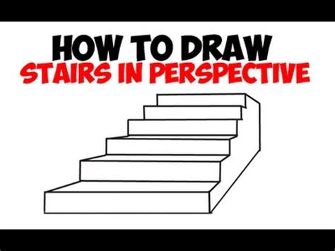 How To Draw Stairs In Perspective Step By Step Drawing Tutorial Youtube