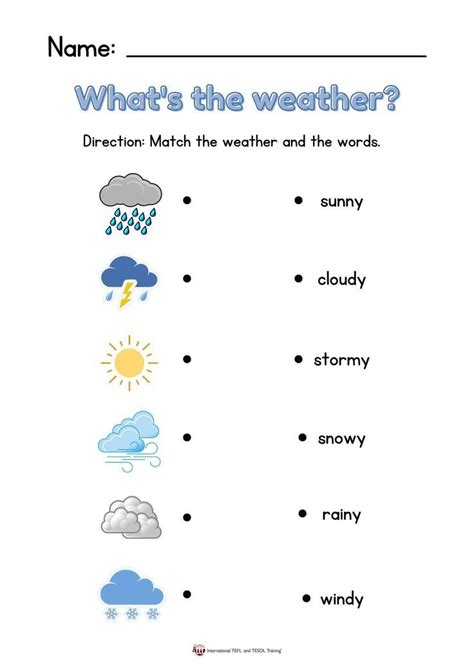 This Is A Fun Worksheet For EFL Students To Practice The Weather They