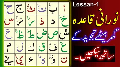 Learn Noorani Qaida Lesson Full In Hind Alif Baa Taa Noorani