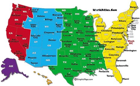 Gmt Time Zone Map Us Printable