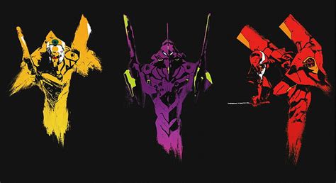 Hd Wallpaper Neon Genesis Evangelion Eva Unit 00 Eva Unit 01 Eva Unit 02 Wallpaper Flare