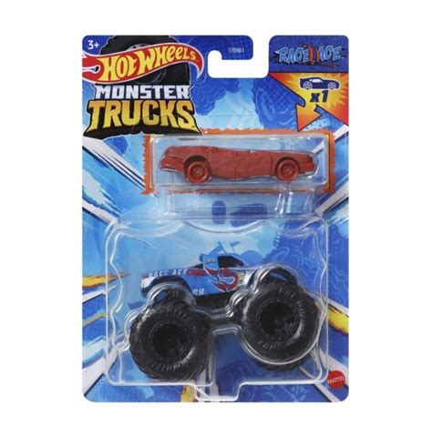Hot Wheels Set Masinute Hot Wheels Monster Truck Si Masinuta Metalica Race Ace Elefant Ro