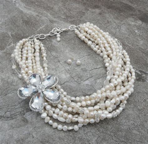 Freshwater Pearl Bridal Necklace Elegant And Timeless