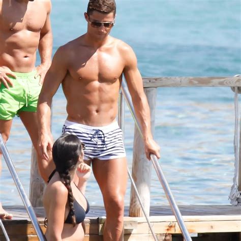 Cristiano Ronaldo Flaunts Insanely Buff Bod With Son On Beach