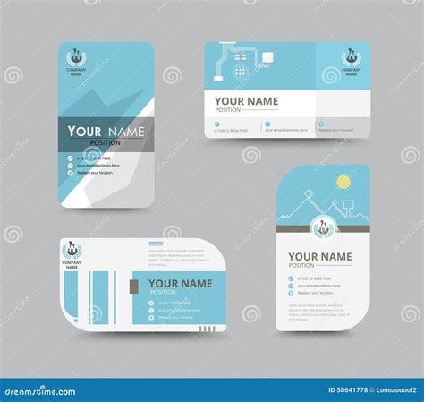 Business Name Card Design For Corporation Card Template Vector Stock