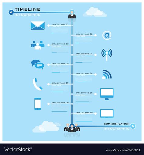 Timeline Communication Business Infographic Vector Image