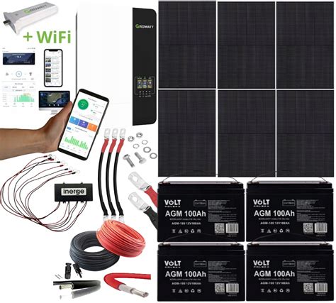 Zestaw Solarny 3500W Panel Słoneczny Inwerter 48V 230V Akumulator AGM