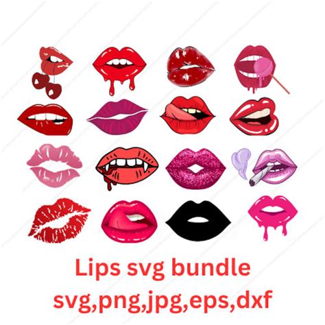 Lips Svg Bundle Kiss Svg Bundle Lips Png Bundle Kiss Svg Lips Print Svg