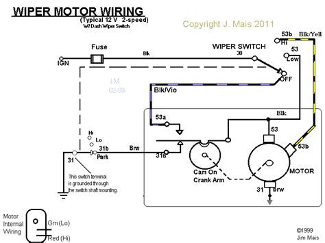 Windshield Wiper Motor Circuit Diagram