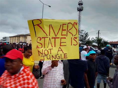 Just In Pdp Members Protest Planned Lg Election In Rivers