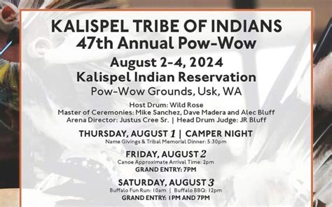 Kalispel Tribe Of Indians Th Annual Pow Wow Pow Wow Calendar