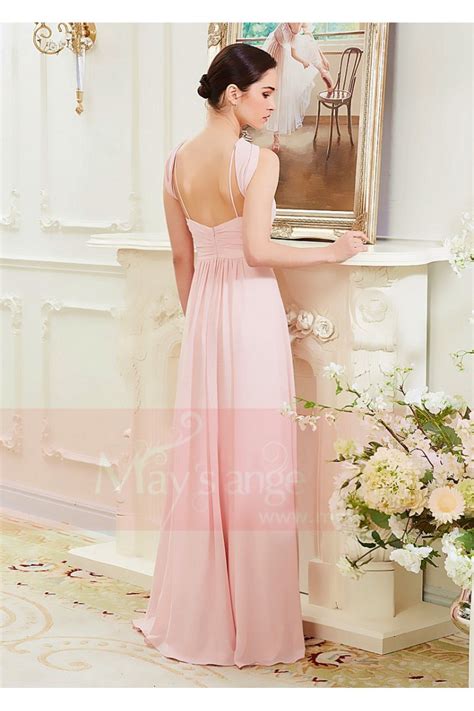 Robe De Soiree Rose Leger Sublime Bustier Croise Ref L Robes De