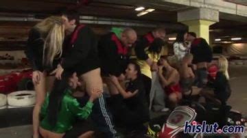 Loose Brunette Enjoying Hardcore Group Sex Porn