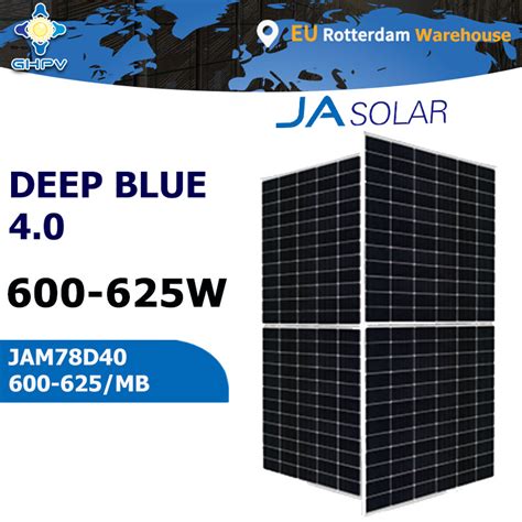 Ja Jam78d40 MB Deep Blue4 0 N Type Bifacial Double Glass 600W 605W 610W