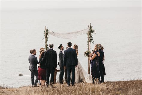 Intimate Ca Coastal Wedding Mendocino Bluffs
