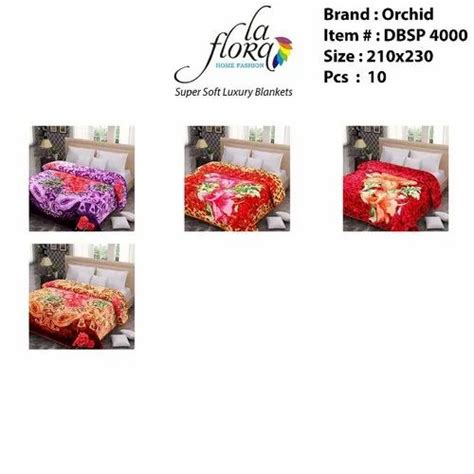 Multicolor Double La Flora Mink Blanket At Rs 345 Piece In Panipat Id 23759629597