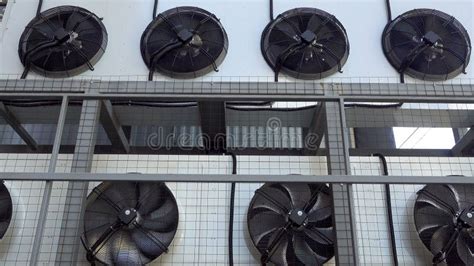 Large Fans In A High Voltage Electrical Substation Stock Video Video