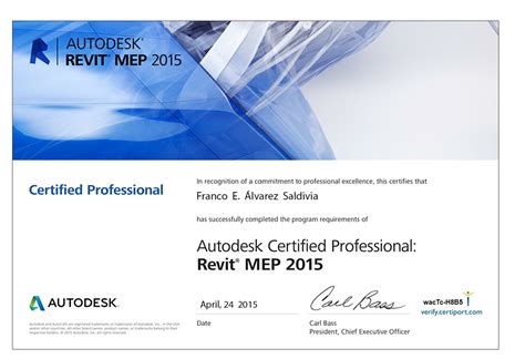 Autodesk Certified Professional Revit Mep 2015 Franco Álvarez S Proyectos