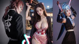 Demon Slayerkimetsu No Yaibatik Tok Cosplay Compilati Doovi