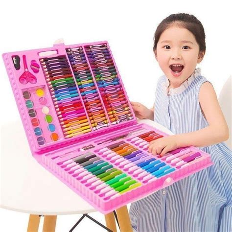 Toko Cahaya Satu Crayon Set 208 Alat Mewarnai Warna Set 208pcs Pensil