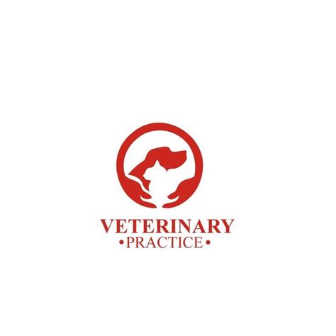 Veterinary Practice Logo in Red and White