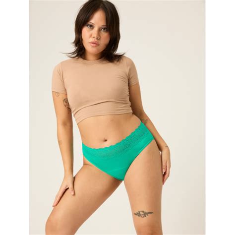 Menstruační kalhotky Modibodi Sensual Hi Waist Bikini Moderate Heavy Jade MODI4038J