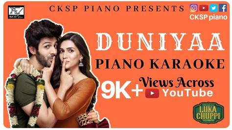 Duniyaa Instrumental Piano Karaoke Akhil And Dhvani Bhanushali Luka