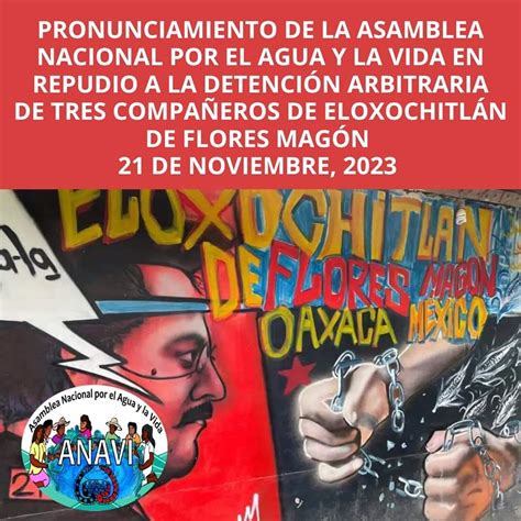 Pronunciamiento De La Asamblea Nacional Por El Agua Y La Vida En