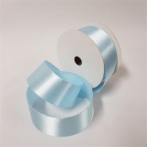 Satin Ribbon Single Sided Mm Baby Blue Desflora