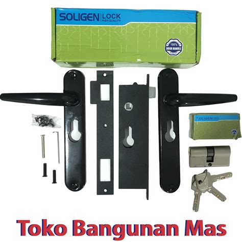 Jual Kunci Handle Pintu Kawat Nyamuk Soligen Set Alumunium TEralis